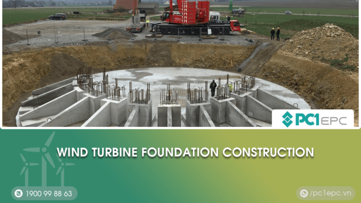 wind turbine foundation construction